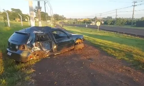 Motorista morre ao ser ejetado de carro durante capotamento na PR-880