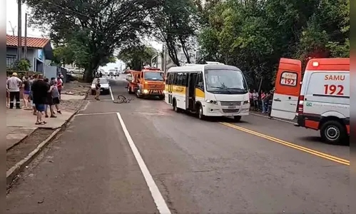 Ciclista morre atropelado por ônibus escolar no Paraná