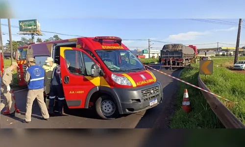 Motociclista fica gravemente ferido após acidente na PR-317