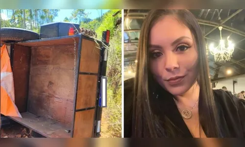 Jovem morre na frente do pai e do marido após cair de reboque