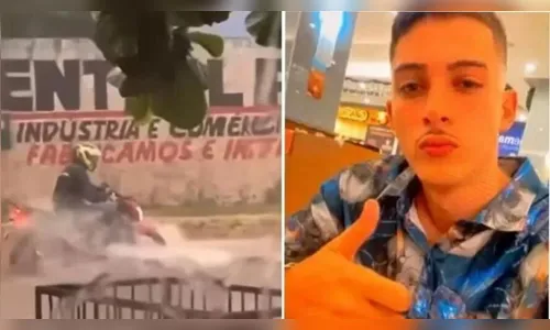Motociclista gravado sendo levado por enxurrada é encontrado morto