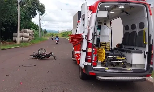 Motociclista fica ferido após acidente em Arapongas