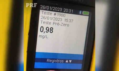 Caminhoneiro é preso pela PRF por embriaguez na BR-277