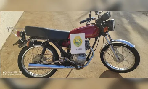 PM apreende moto adulterada com piloto sem CNH, em Califórnia