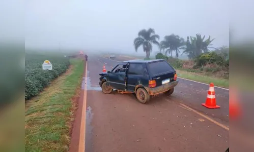 Motorista fica ferido em colisão frontal na PR-445