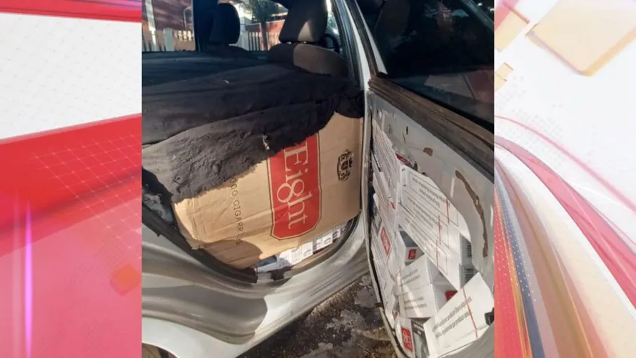 Cerca de 30 caixas de cigarros contrabandeados do Paraguai foram apreendidas