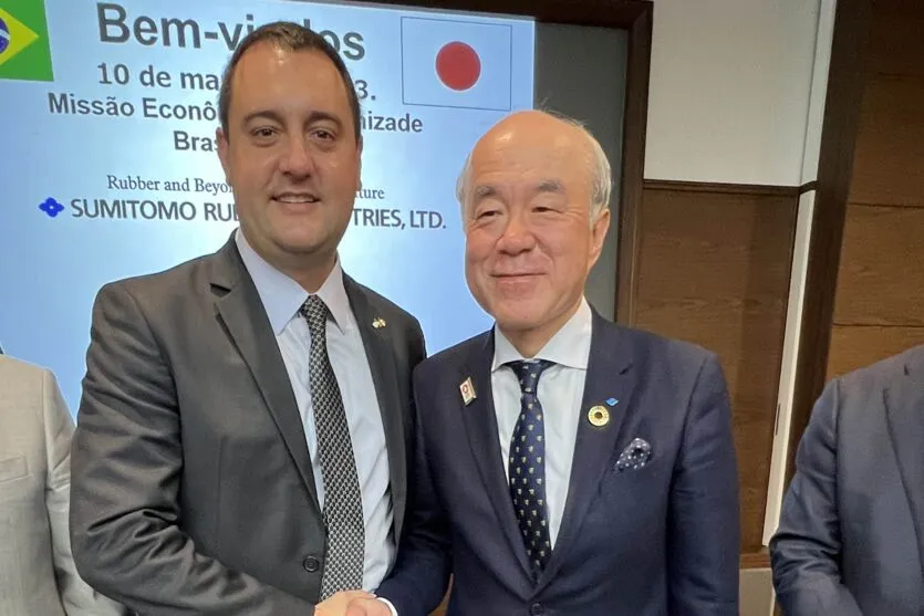 O encontro aconteceu em Kobe, no Japão, durante a missão internacional do Governo do Estado