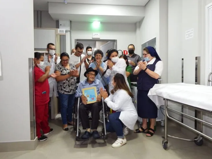 equipe do setor de radioterapia da Unidade de Tratamento do Câncer do Hospital da Providência