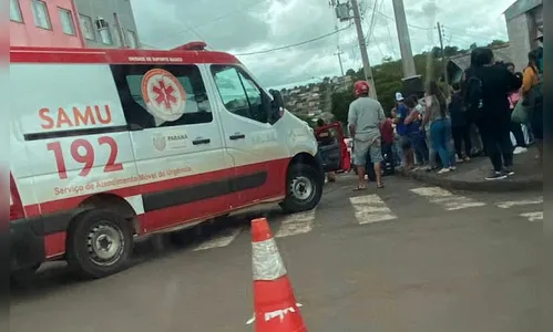 Acidente na Rua Londrina em Ivaiporã deixa duas pessoas feridas