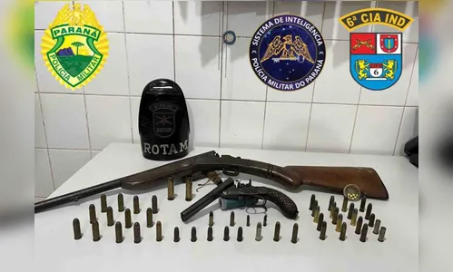 PM cumpre mandado e apreende armas e munições em Ariranha do Ivaí