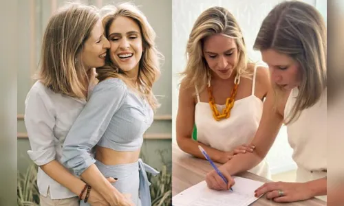 Elas se casaram neste sábado