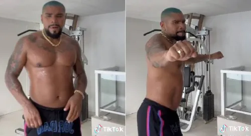 Ele publicou o vídeo no TikTok e a gravação já tem milhares de vizualiçãoes