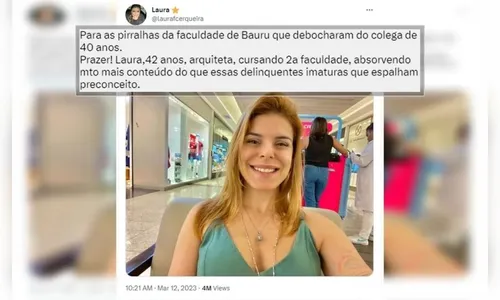 Universitárias formam corrente de apoio à vítima de etarismo