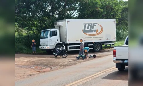 Queda de moto no Contorno Norte mobiliza Samu de Apucarana