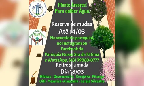 Pastoral distribui mudas e recolhe óleo de cozinha e lixo eletrônico