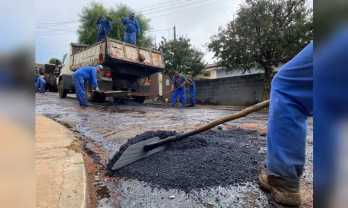Apucarana avança na recuperação emergencial do pavimento