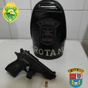 O suspeito foi preso pela equipe da ROTAM na madrugada deste sábado