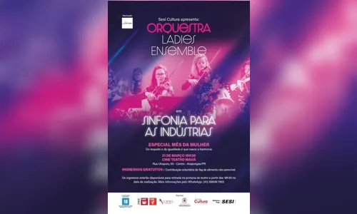 Arapongas recebe turnê da orquestra feminina Ladies Ensemble