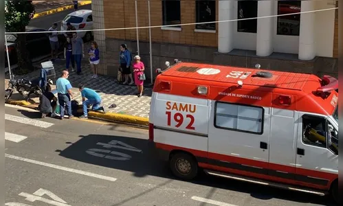 Motociclista fica ferido após acidente no centro de Apucarana