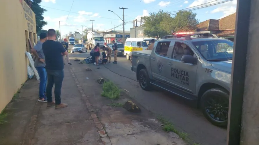 Acidente na Avenida Maracanã, em Arapongas