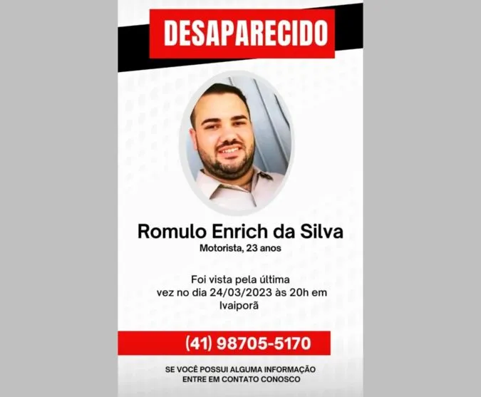 Romulo está desaparecido desde a última quinta-feira / Foto: Reprodução Blog do Berimbau