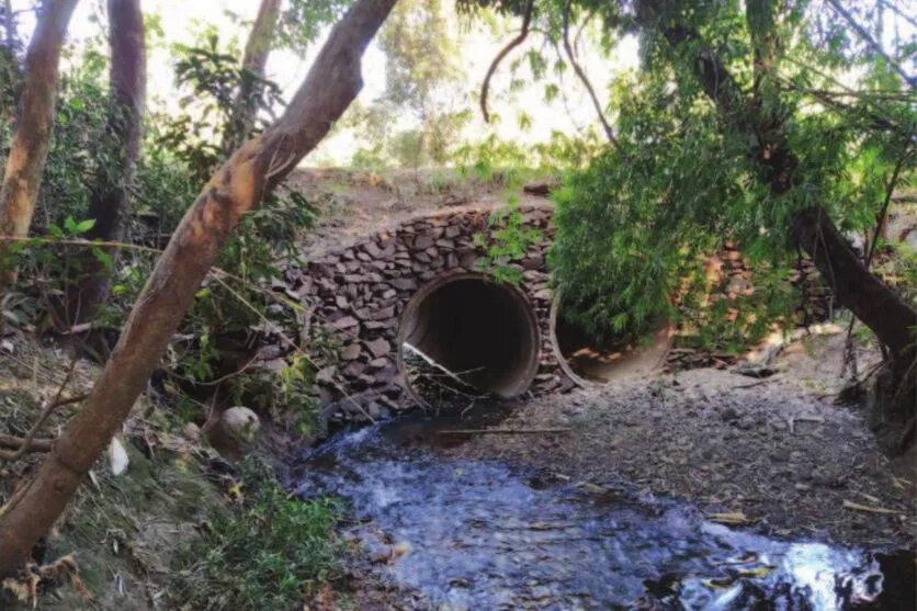 A ponte será construída sobre o Ribeirão Pinguim