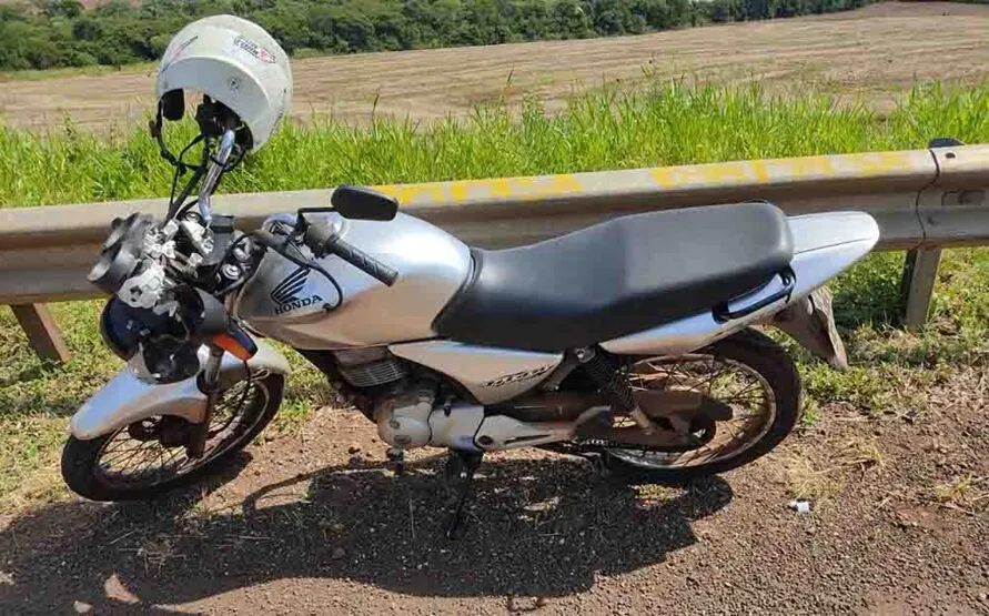 Aidente foi por volta das 10h30 e envolveu uma motocicleta Honda/CG 150 Titan ESD