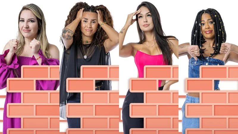 Amanda, Domitila, Larissa e Marvvila no paredão do BBB 23