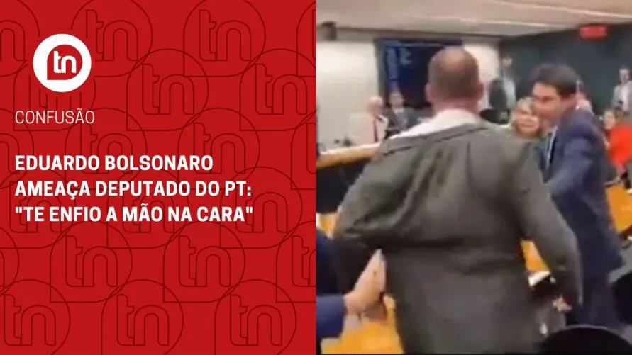 Eduardo Bolsonaro ameaça deputado do PT: "te enfio a mão na cara"