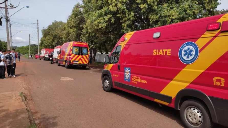 O Corpo de Bombeiros atenderam a ocorrência