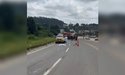 Motociclista morre após ser atingido por BMW na PR-092