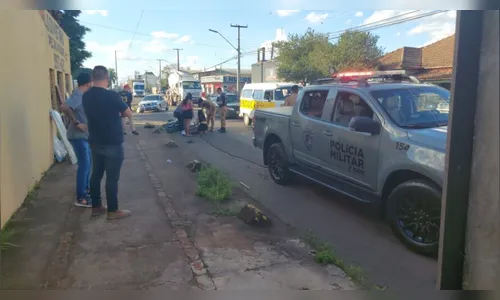 Motociclista fica ferido após acidente de trânsito na Avenida Maracanã