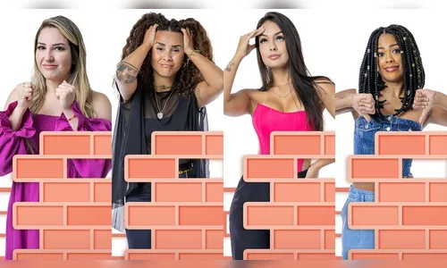 Amanda, Domitila, Larissa e Marvvila disputam o 12º paredão