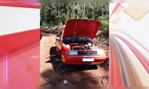Carro furtado nesta quarta em Apucarana é encontrado sem peças