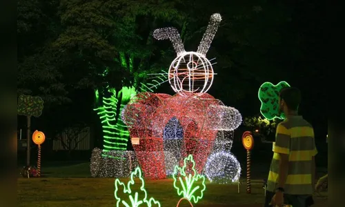 Enfeites de Páscoa encantam população na área central de Arapongas