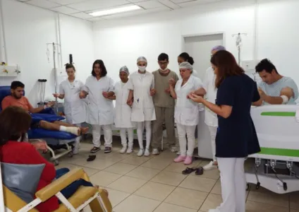 Equipe e pacientes do Hospital da Providência