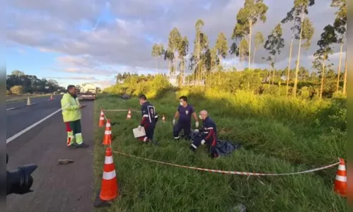 Camaro atropela e mata idoso às margens da rodovia PR-151