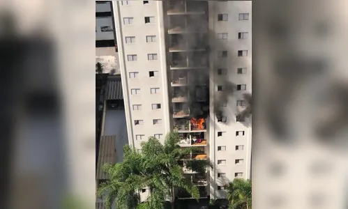 Incêndio em apartamento deixa duas pessoas feridas neste sábado