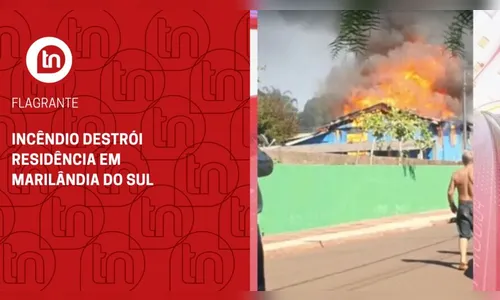 Incêndio destrói residência em Marilândia do Sul