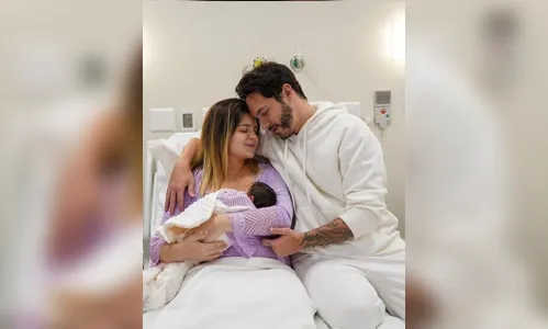 Viih Tube e Eliezer publicam primeira foto com a filha Lua