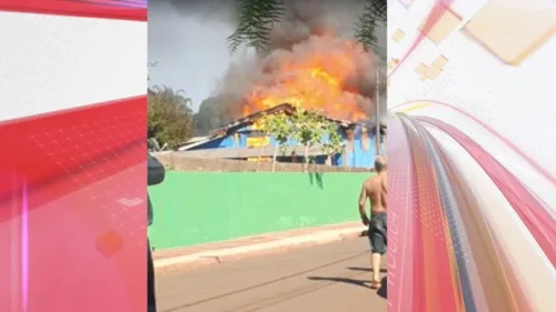 Morador gravou um vídeo durante o incêndio