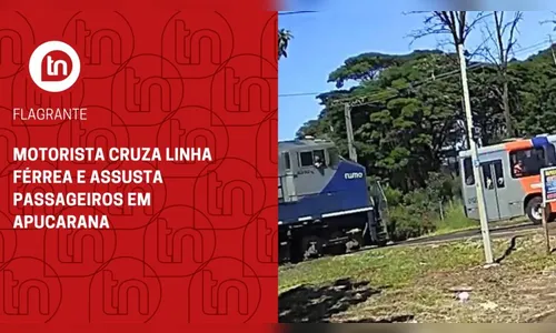 Motorista cruza linha férrea e assusta passageiros em Apucarana
