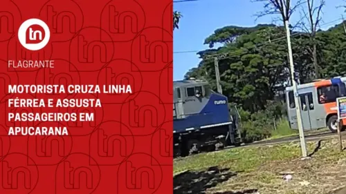 Motorista cruza linha férrea e assusta passageiros em Apucarana