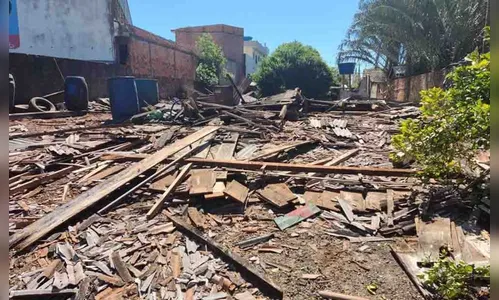 Barracão desaba e deixa uma pessoa ferida em Jardim Alegre