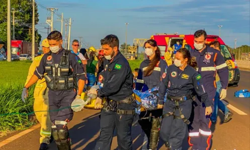 O acidente foi registrado na manhã desta quinta-feira