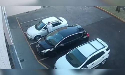 Câmera de igreja flagra furto de carro em Apucarana