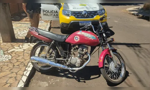 Polícia Militar recupera motocicleta furtada em Apucarana