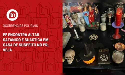 PF encontra altar satânico e suástica em casa de suspeito no PR; veja