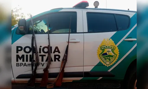 Após denúncia de pesca predatória, PM Ambiental apreende armas