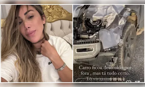 Cantora Taty Girl sofre acidente após carro colidir em vaca
